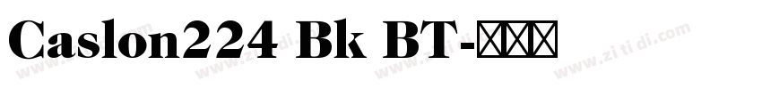 Caslon224 Bk BT字体转换